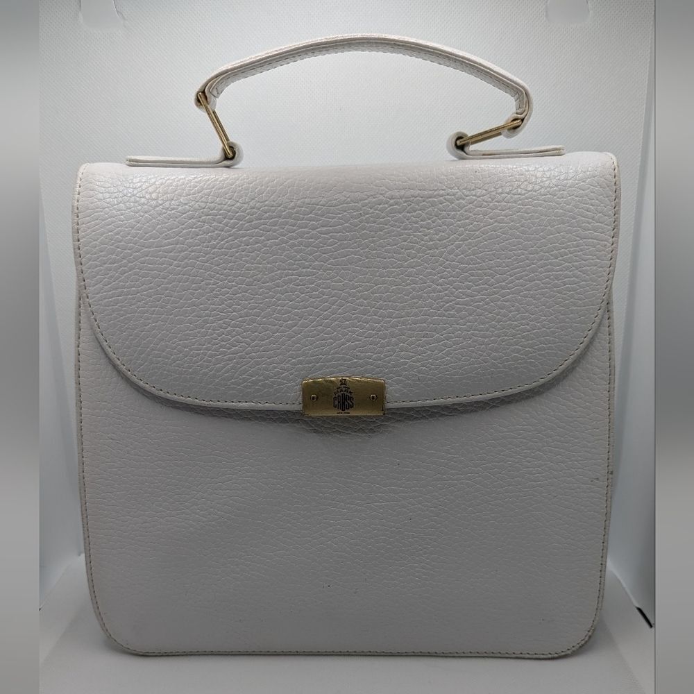 White Leather Handbag Mark Cross